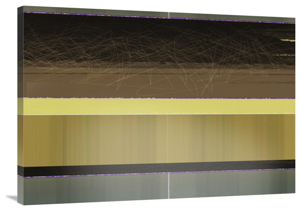 "Abstract Yellow And Brown Parallels" Fine Art Print