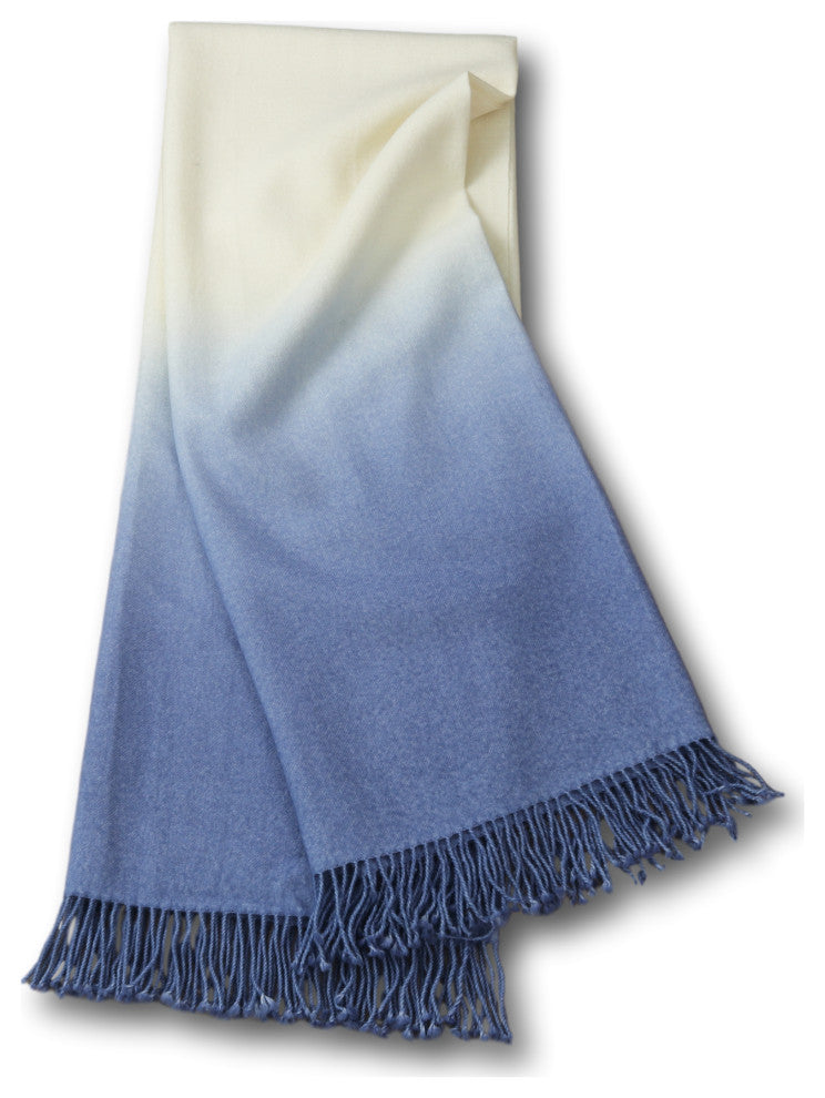 Dip-Dyed Throw, Periwinkle