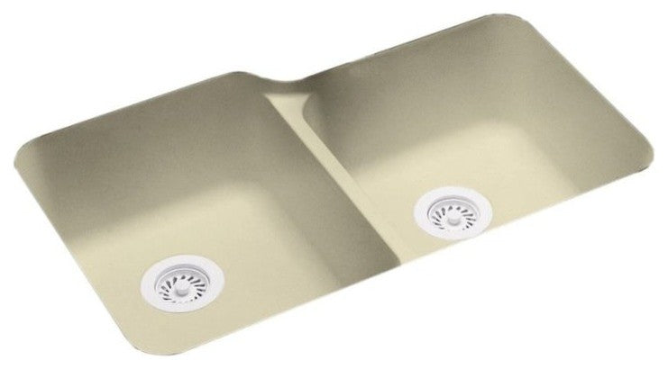 Swan 32x21x8 Solid Surface Undermount Kitchen Sink, Bone