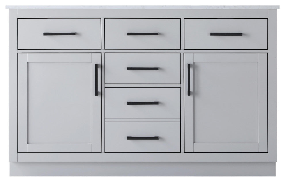 Home Living 54" Double Bathroom Vanity, Grey