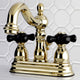 Kingston Brass 4" Centerset Bathroom Faucet, Polished Brass