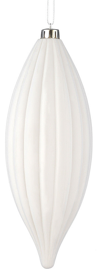 8" White Matte Line Finial, 4 per Bag