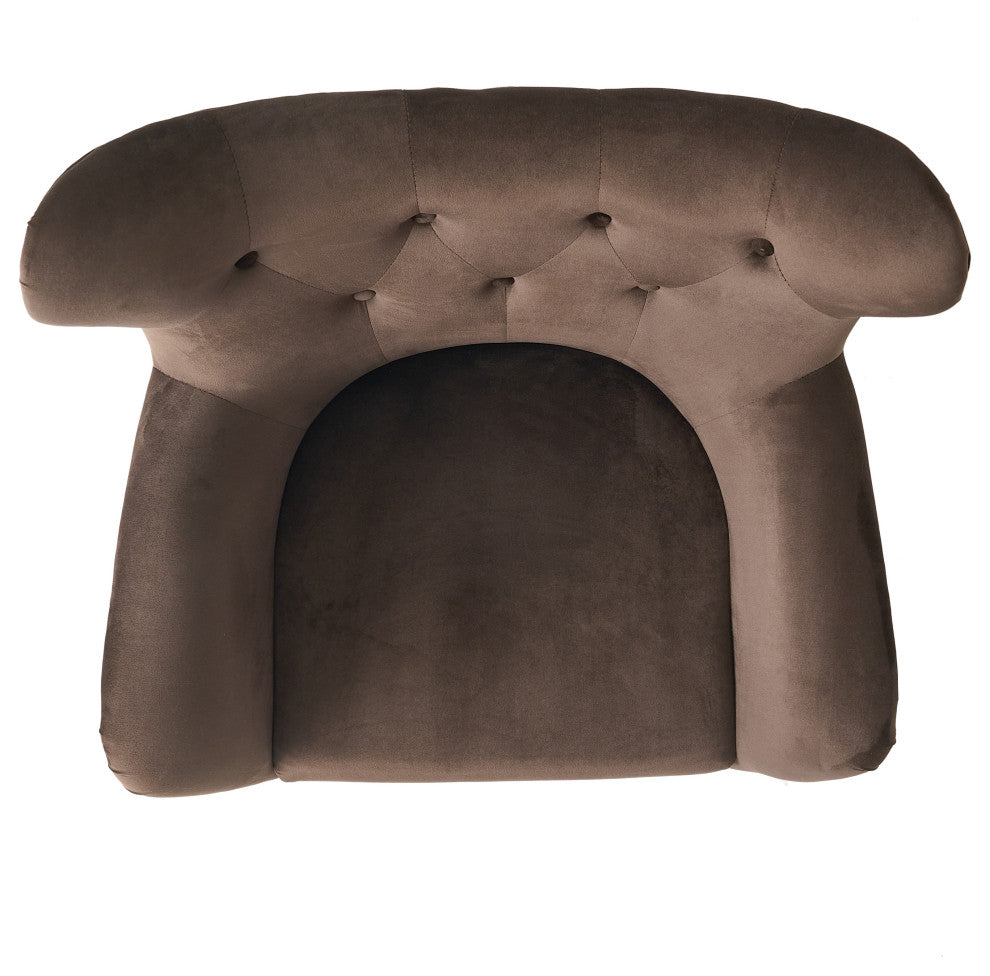 GDF Studio Danielle Brown Velvet Arm Chair