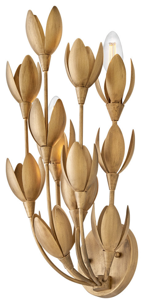 Hinkley Flora Large Sconce, Burnished Gold