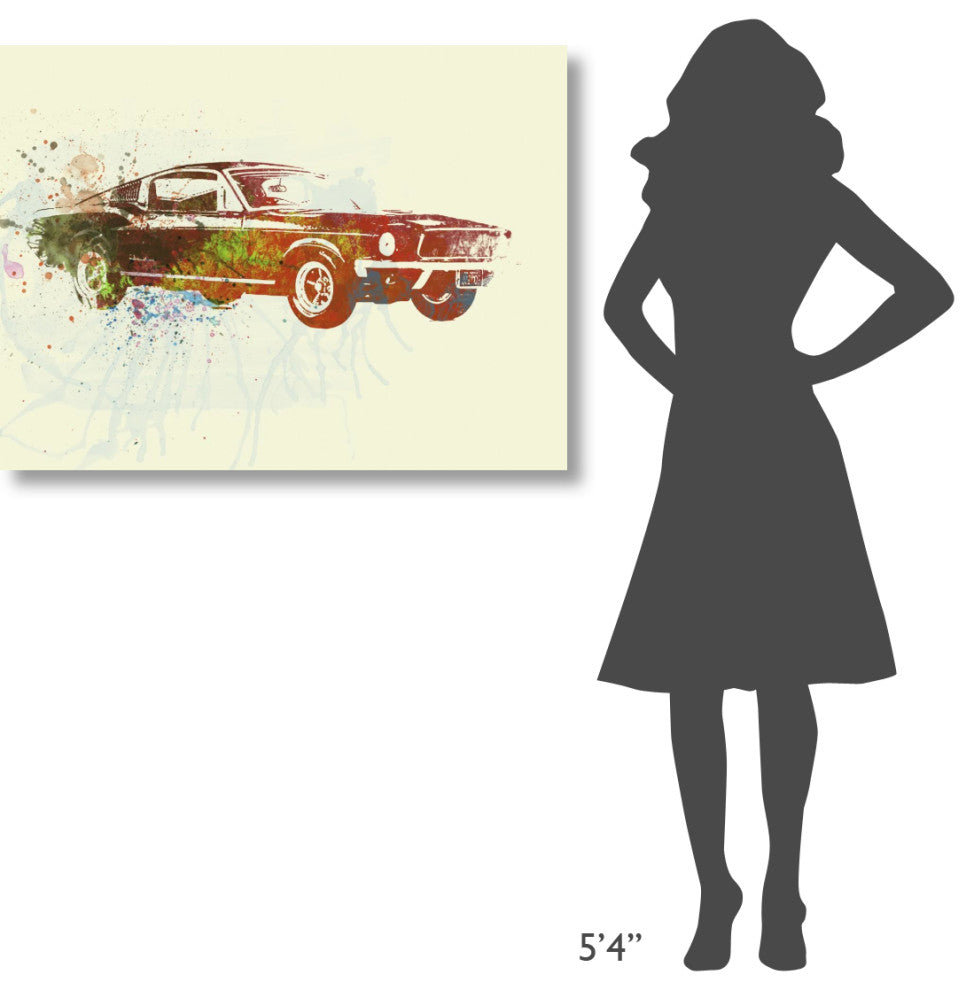 "Ford Mustang Watercolor" Fine Art Print