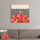 Deny Designs Bianca Green Chevron Flora 2 Framed Wall Art