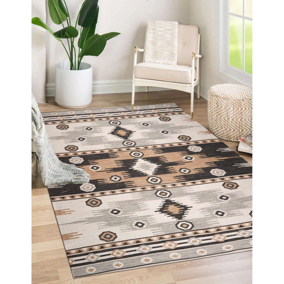 Plaza Navajo Area Rug, Neutral, 2'x3'