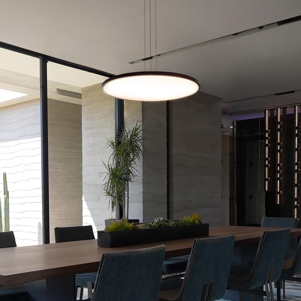 Salm 24" ETL Certified Integrated LED Chandelier, Black