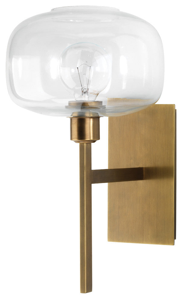 Scando Mod Sconce, Antique Brass