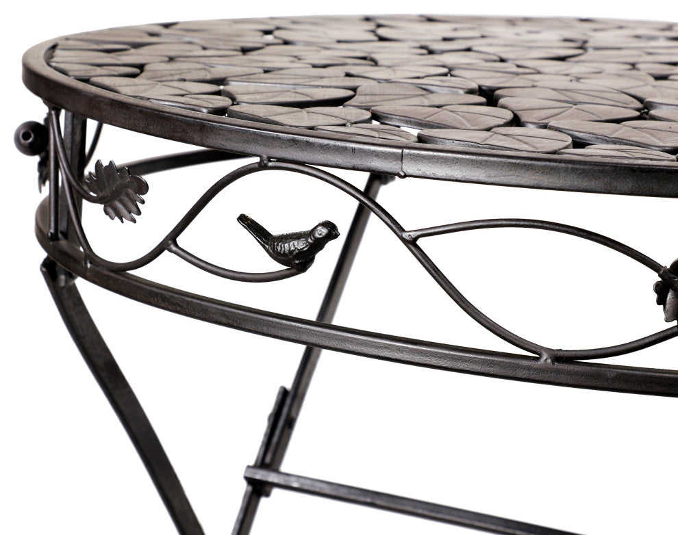 Iron 3-Piece Sun Leaves Bistro Set