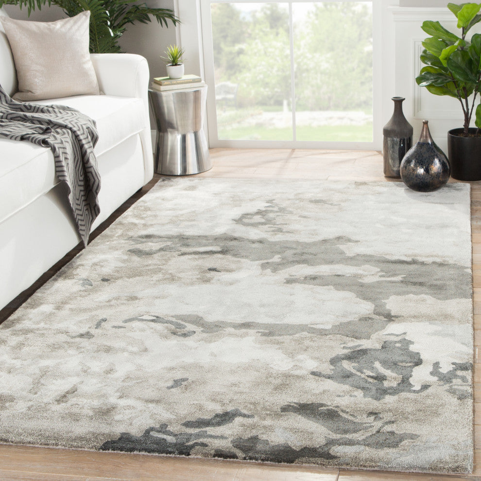 Jaipur Living Glacier Handmade Abstract Area Rug, Gray/Silver, 2'x3'