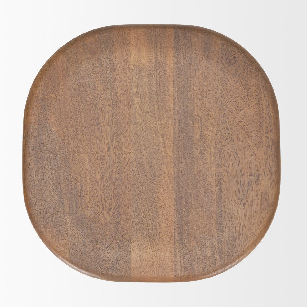 Ernest Medium Brown Wood Bar Stool