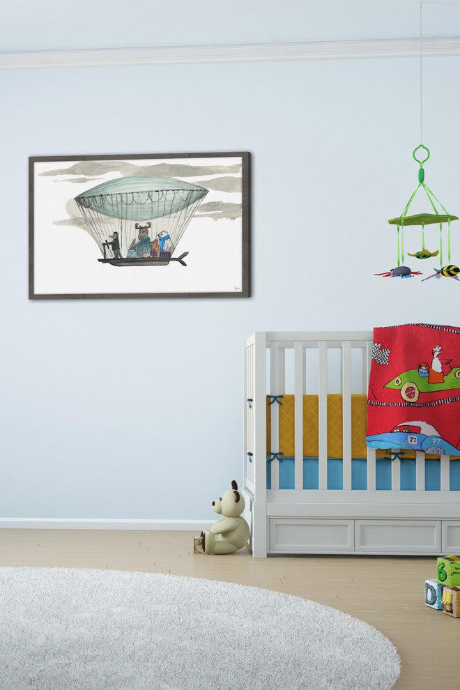 "Globetrotters" Framed Painting Print, 36"x24"