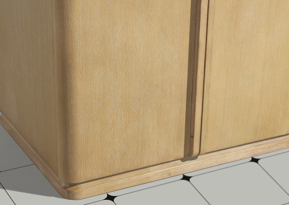Lucas Bathroom Vanity, Washed Oak, 30", Single Sink, Freestanding