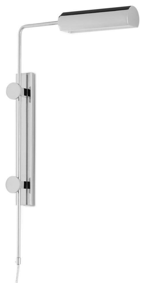 Satire Nickel Swing-Arm Wall Sconce