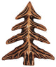 Pine Tree Cabinet Knob, Antique Copper