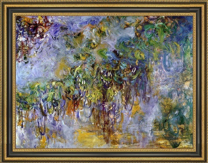 Claude Oscar Monet Winteria (Right Half) Framed Premium Canvas Print, 21"x28"