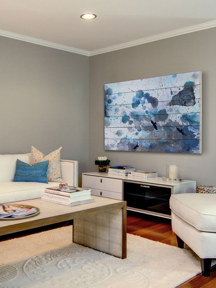 "Indian Wells" UV Ink Print on White Wood, 45"x30"