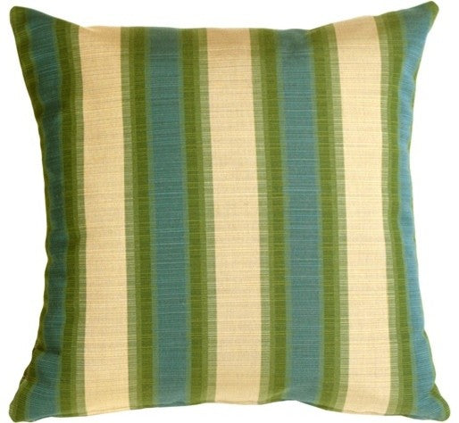 Pillow Decor - Sunbrella Dimone Rainforest 20 x 20 Outdoor Throw Pillow