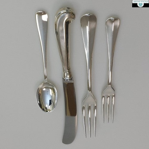 Kirk Stieff Sterling Silver Williamsburg Queen Anne 4-Piece Place Set