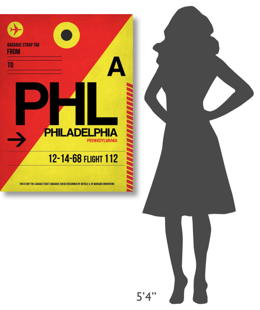 "PHL Philadelphia Luggage Tag 2" Fine Art Print