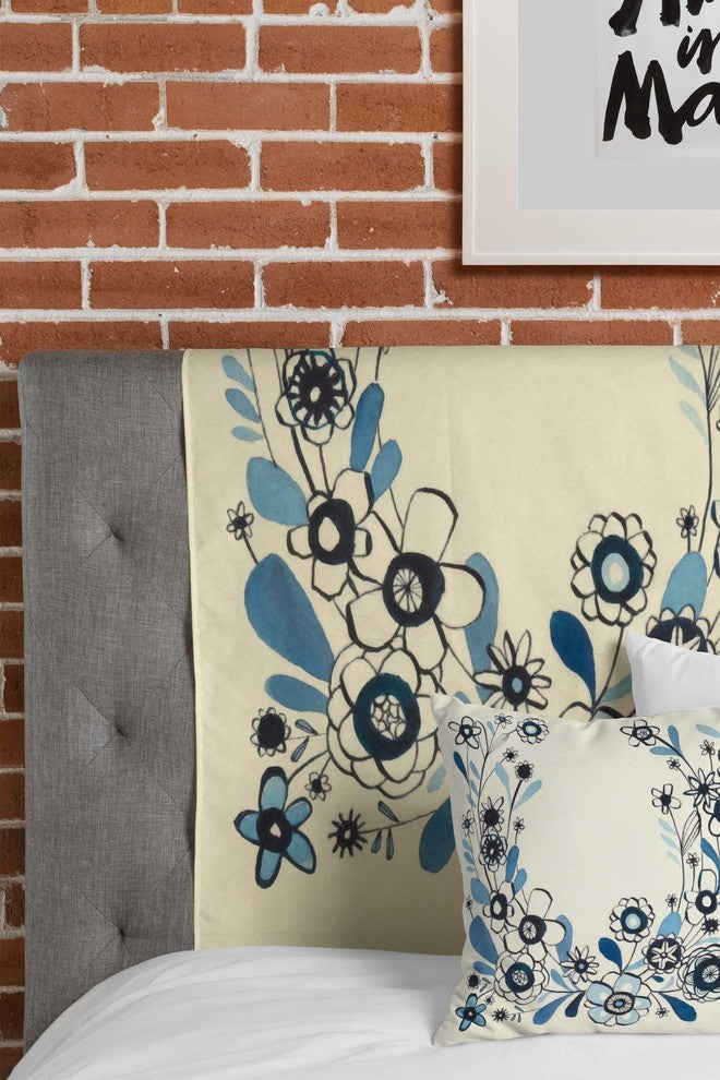 Deny Designs Cori Dantini Modern Delft Floral Tapestry