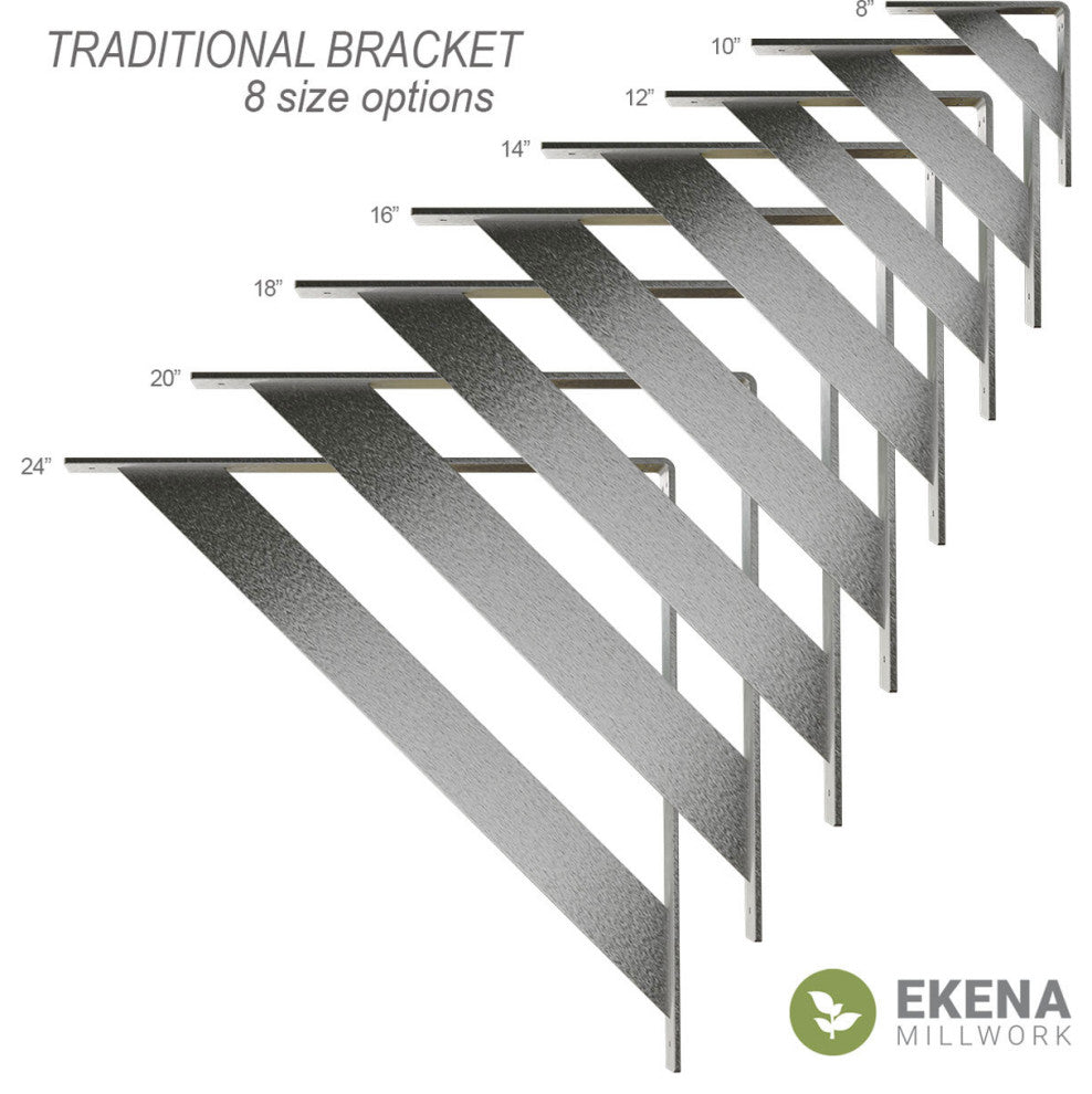 2"W x 14"D x 14"H Traditional Bracket, Stainless Steel