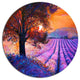 Majestic Lavender Field And Tree, Floral Round Wall Art, 36"