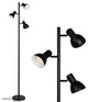 Ethan LED Tree Floor Lamp, Contemporary 3 Light Standing Pole Light, Black