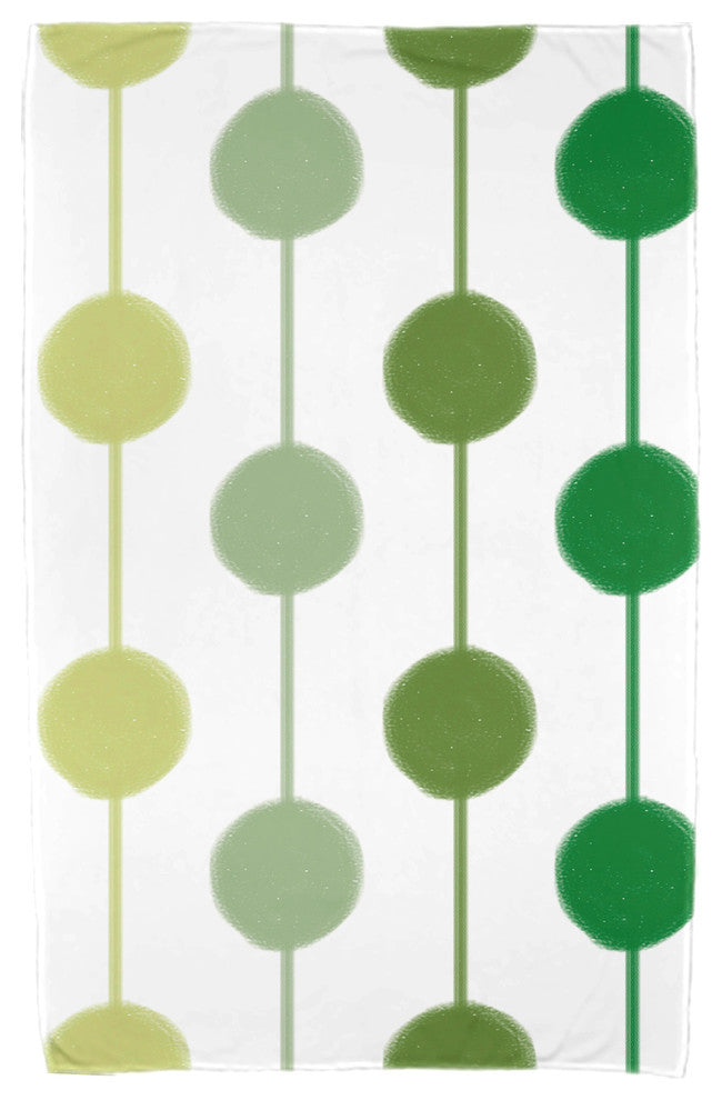 Brady Beads, Stripe Print Beach Towel, Green