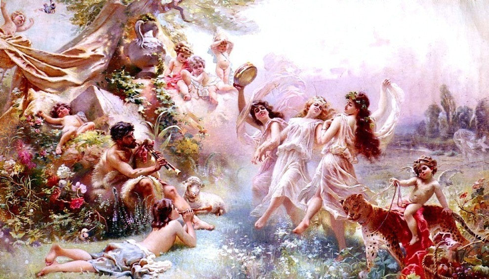 Paul Jean Gervais Bacchanale Premium Canvas Print