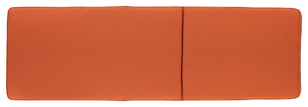 Teresa Outdoor Fabric Chaise Lounge Cushion, Rust Orange