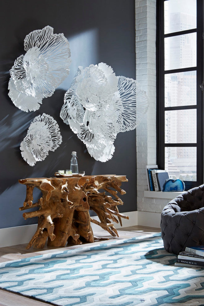 Flower Wall Art, White, Small