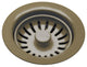 Rohl 735TCB Basket Strainer Without Pop-Up, Tuscan Brass