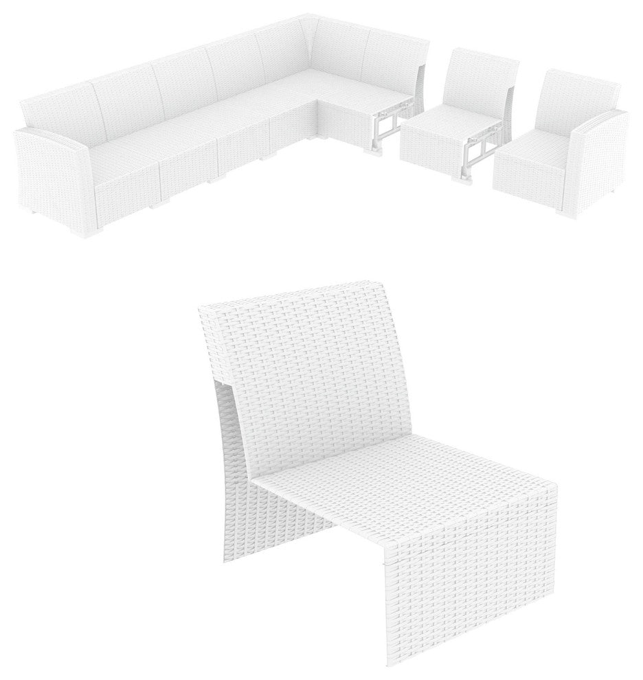 Compamia Monaco Sectional Extension Part, White