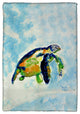 Betsy Drake Blue Sea Turtle Kitchen Towel