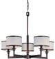 Maxim Nexus Five Light Oil Rubbed Bronze Drum Shade Chandelier