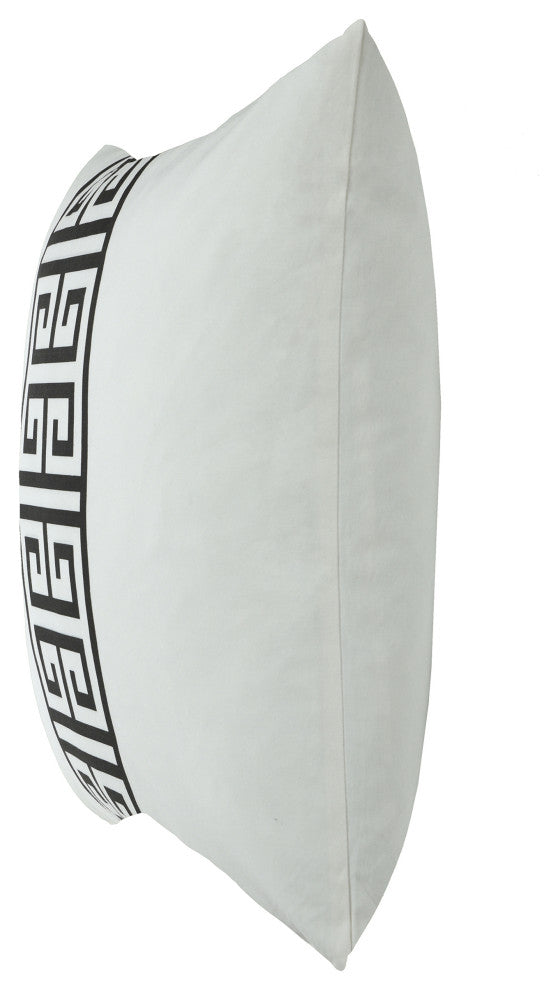 Dann Foley Square Linen Cushion Greek Key Upholstery DFS10016DS