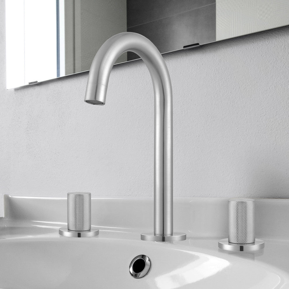 Industria Series Widespread Bathroom Faucet, Brushed Nickel