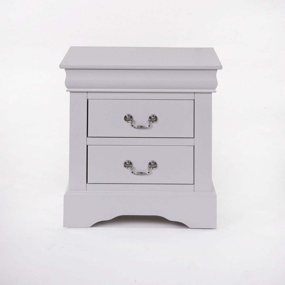 Louis Philippe III Nightstand, White