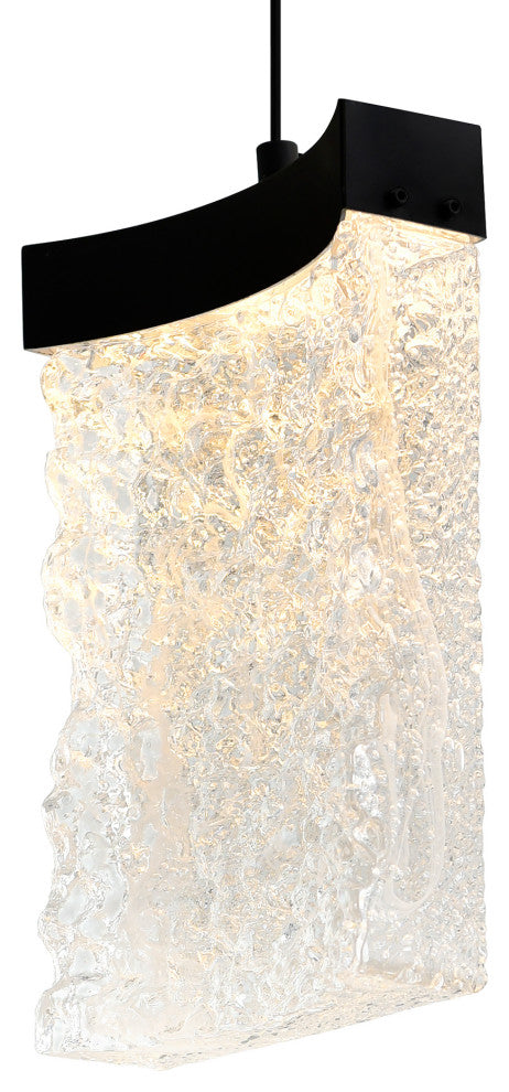 Lava Integrated LED Chandelier, Black