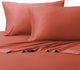 300 TC Silky 100% Bamboo Viscose Sheet Set, Coral, Queen