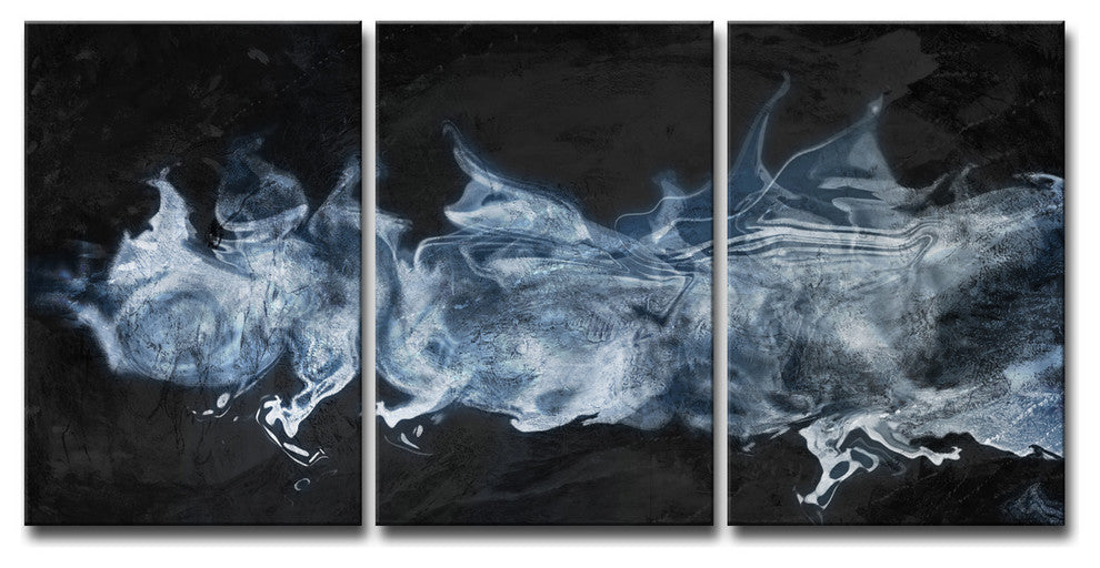Ready2HangArt 'Glitzy Mist XLIV' by Tristan Scott, 18"x36", 3 Piece Set