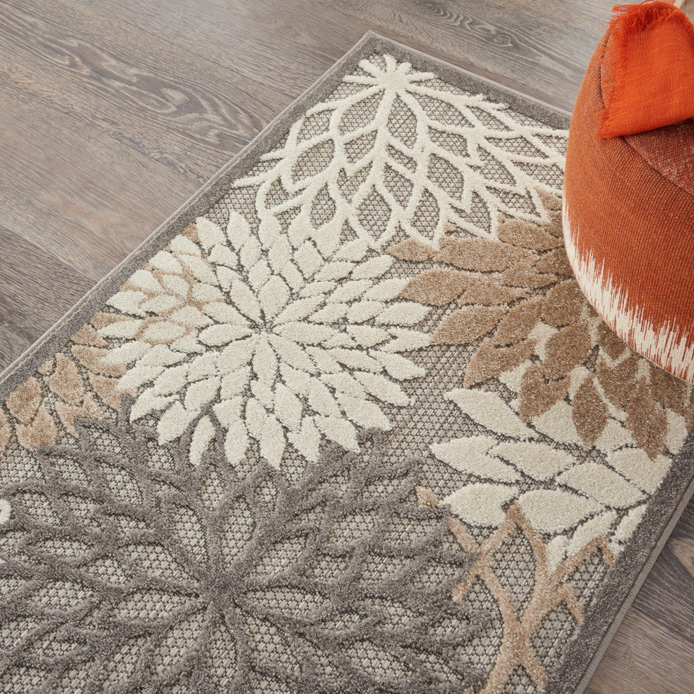 Nourison Aloha 2'8" x 4' Natural Tropical Rug