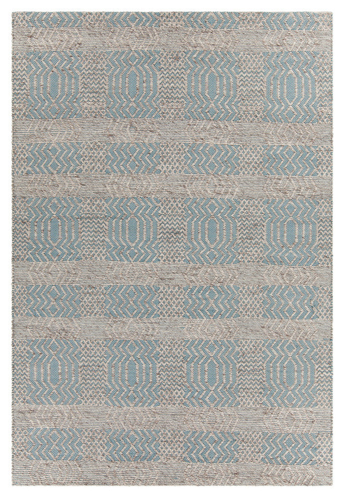 Salona Contemporary Area Rug, Blue, 7'9"x10'6"