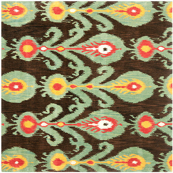 Safavieh Ikat Ikt219A Charcoal, Blue Area Rug