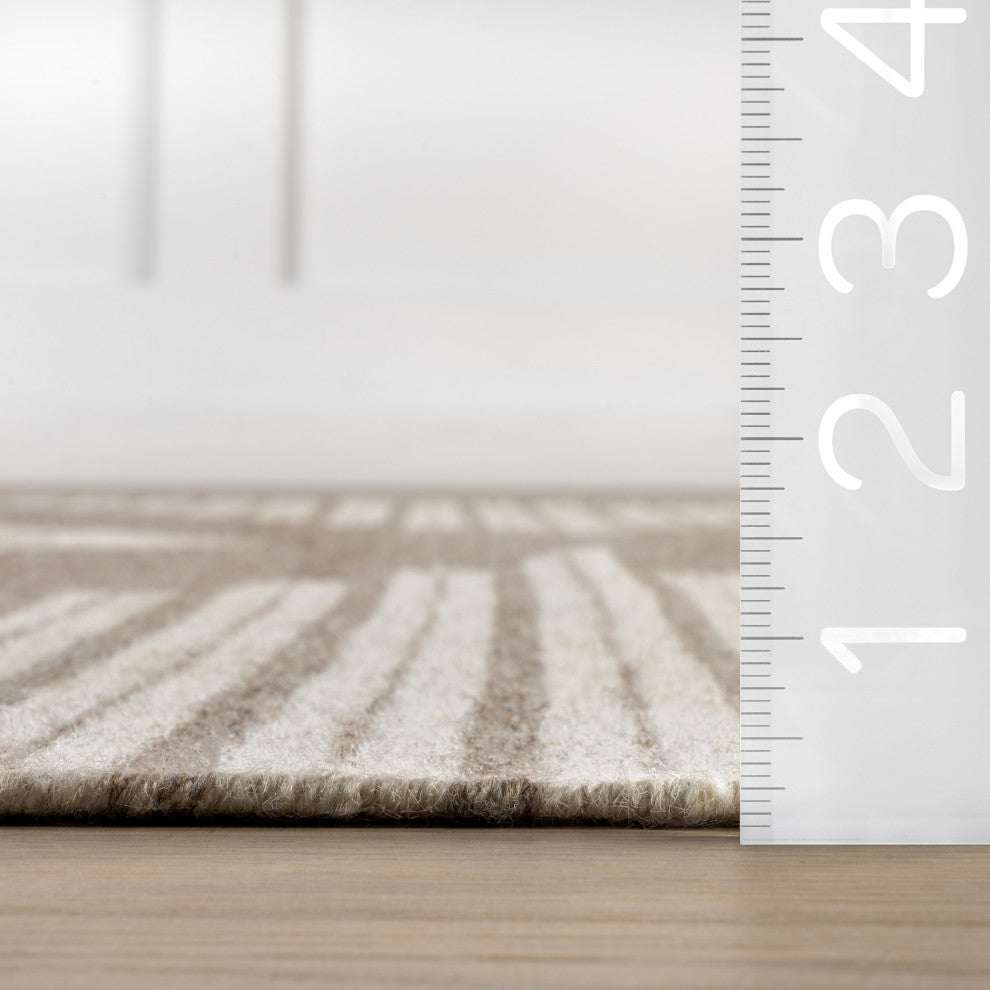 Grove Southwestern Wool Blend Area Rug, Taupe 10' x 14'