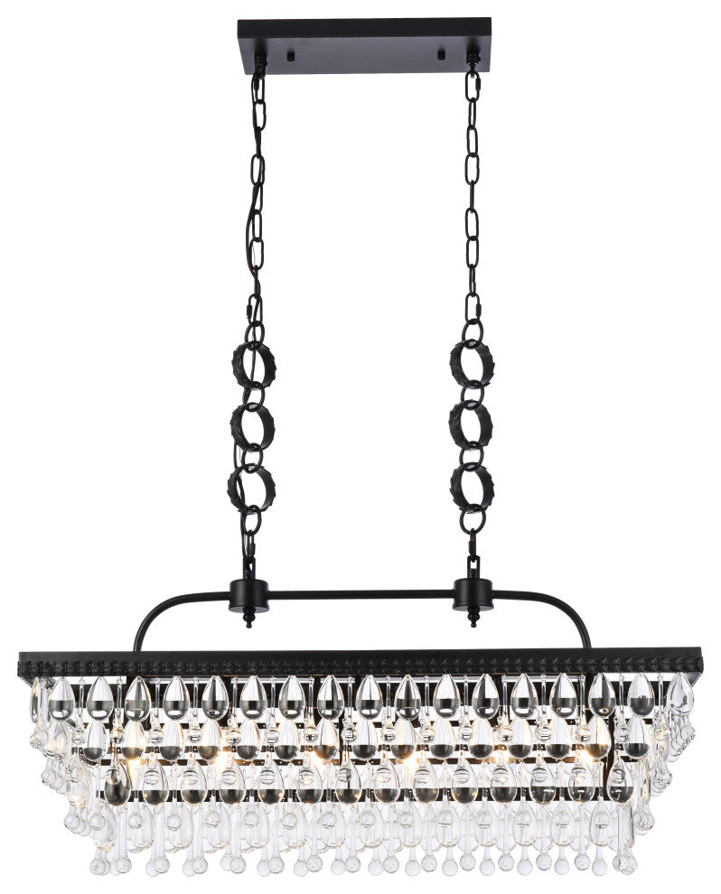 Nasir 32" Rectangle Pendant, Black