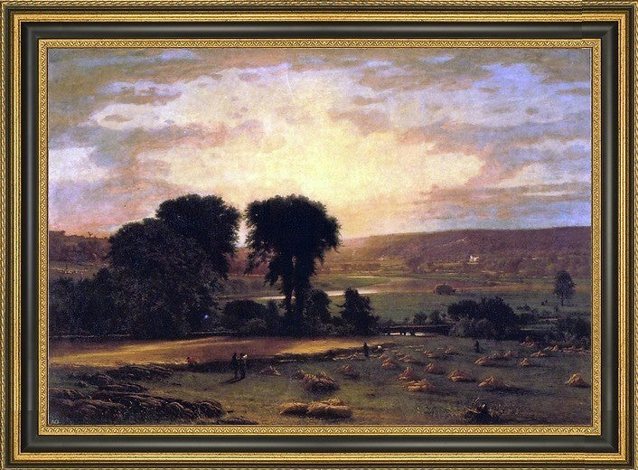 George Inness Peace and Plenty Framed Premium Canvas Print, 18"x27"