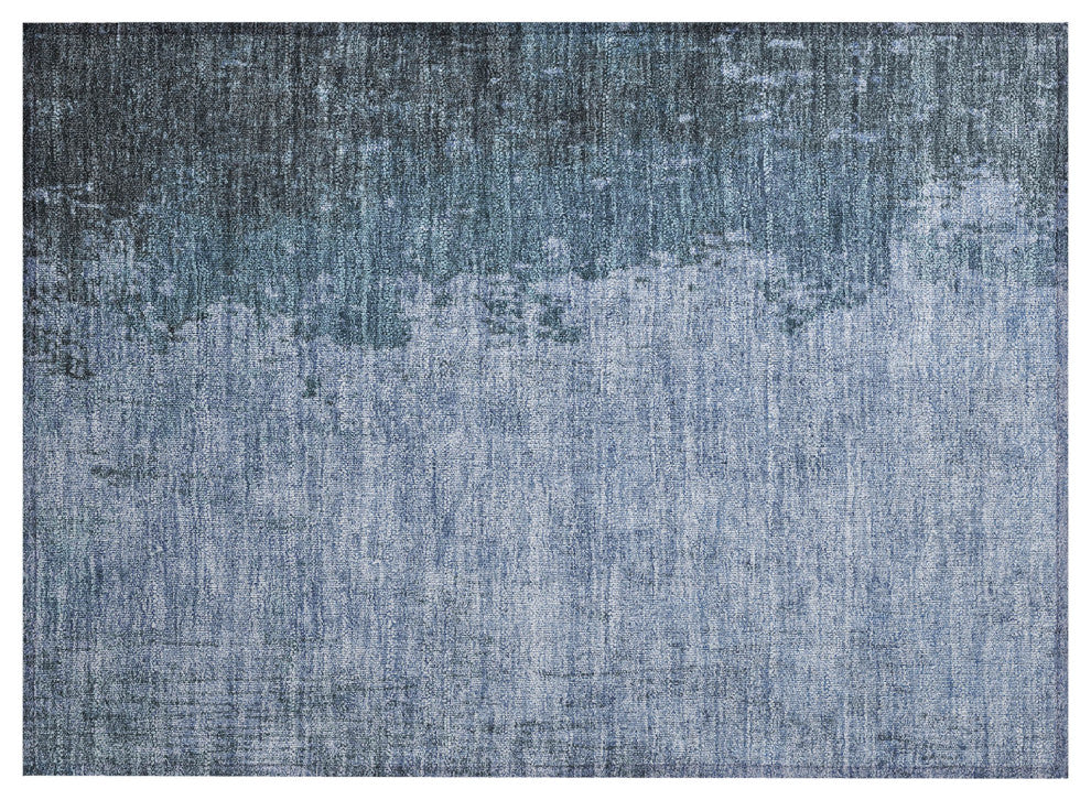 Machine Washable Indoor/Outdoor Chantille ACN1912 Blue 1'8" x 2'6" Rug